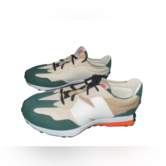 New Balance Men's Green, White, and Tan Sneakers - Picture 2 of 5